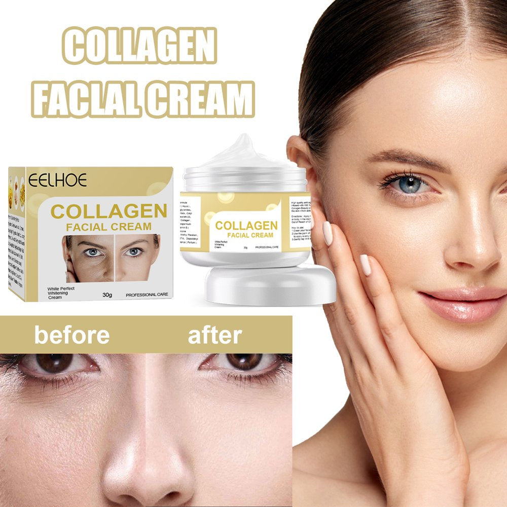 Moisturizing Collagen Face Cream - Anti-Aging Face Moisturizer for Wrinkles & Fine Lines,3 Pack