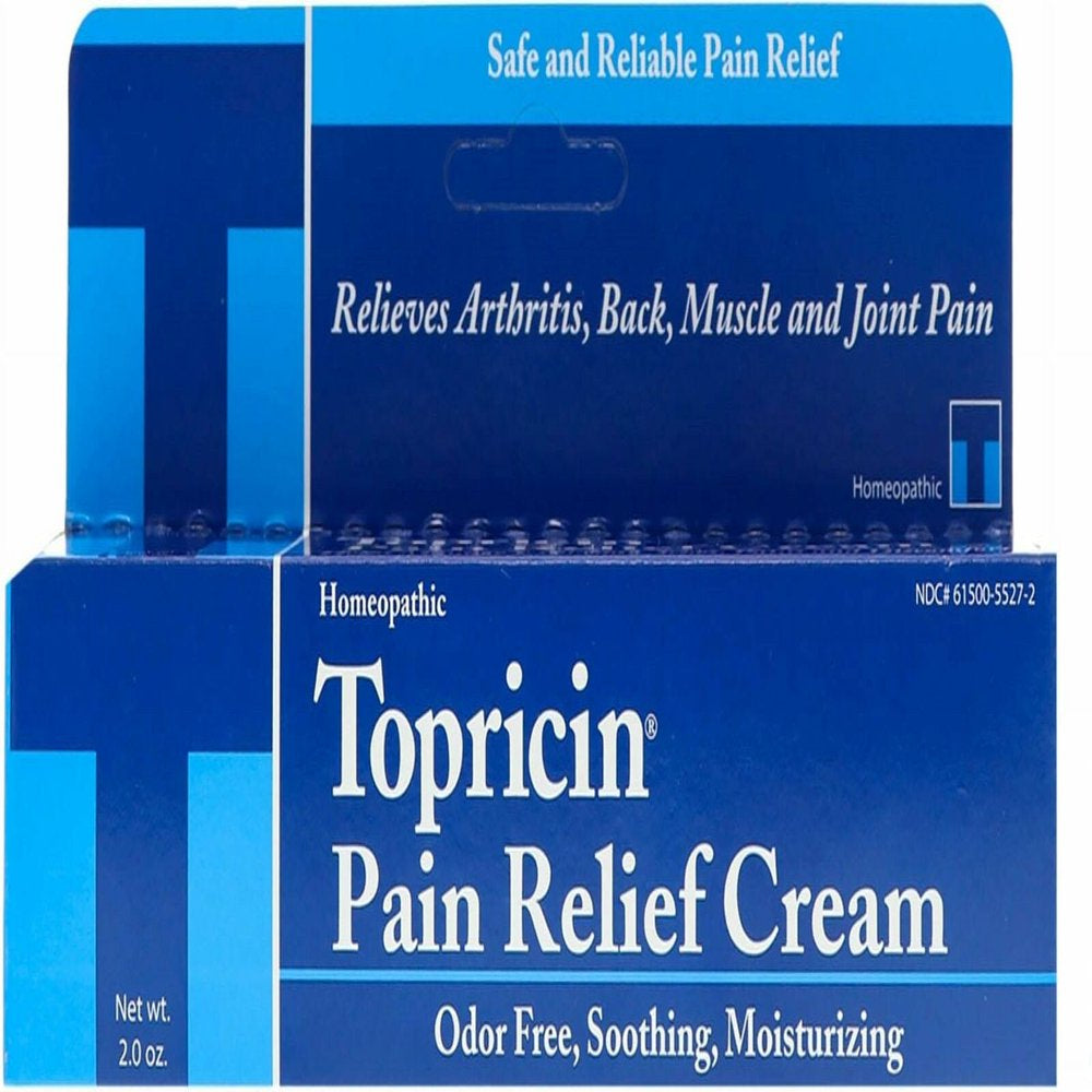 Topricin Pain Relief and Healing Cream 2 Oz (Pack of 6)