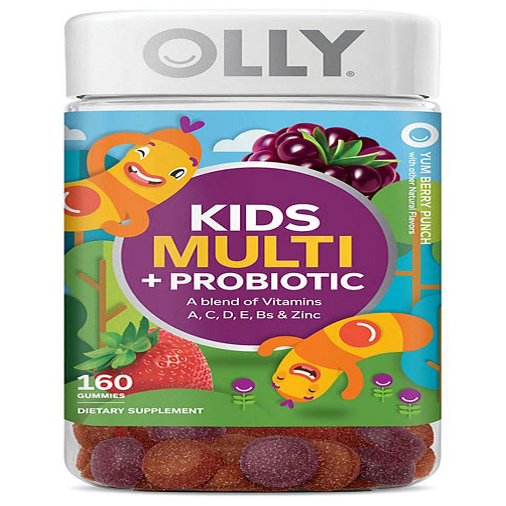 OLLY Kids Multi + Probiotic Yum Berry Punch Vitamin Gummies (160 Ct.)