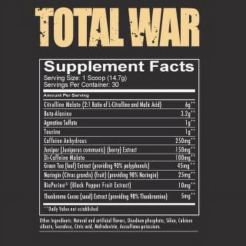 Redcon1 Total War Pre-Workout Powder, Strawberry Kiwi, 30 Servings