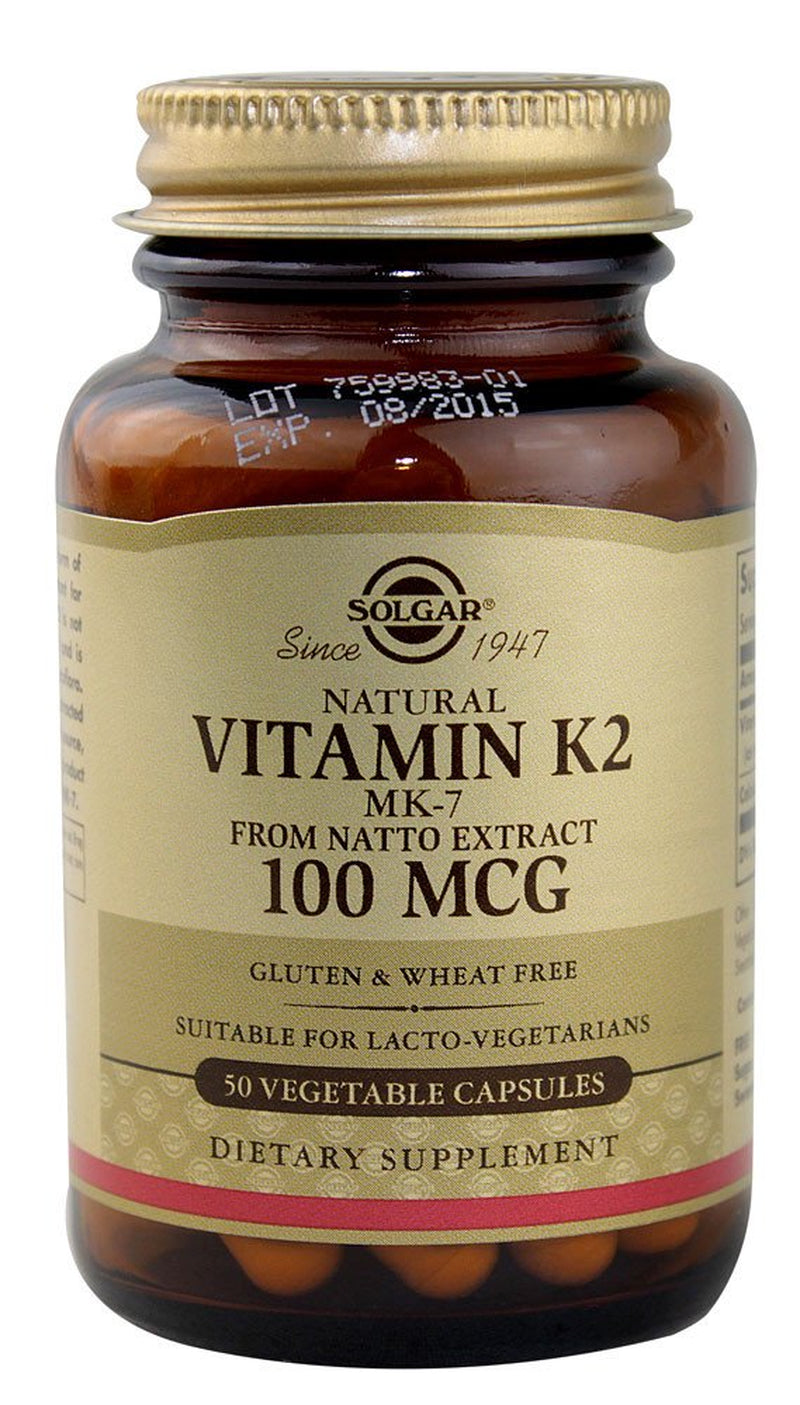 Solgar Vitamin K2 -- 100 Mcg - 50 Vegetable Capsules