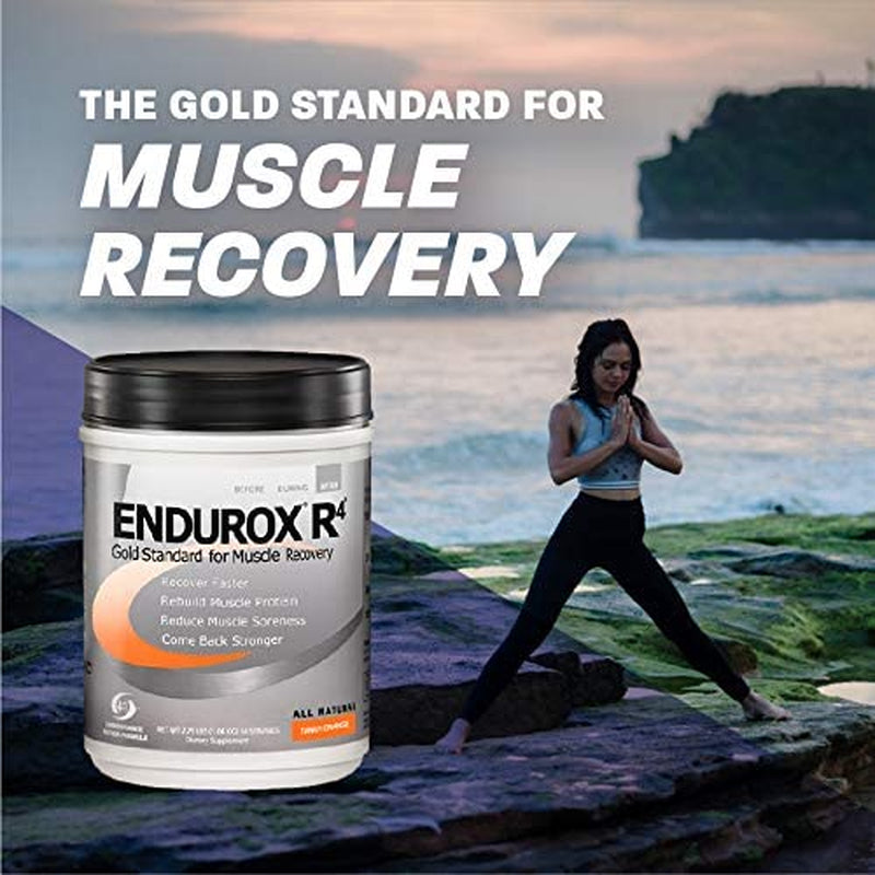 Endurox Pacifichealth R4, Post Workout Recovery Drink Mix with Protein, Carbs, Electrolytes and Antioxidants for Superior Muscle Recovery, Net Wt. 4.56 Lb, 28 Serving (Tangy Orange) with Shaker