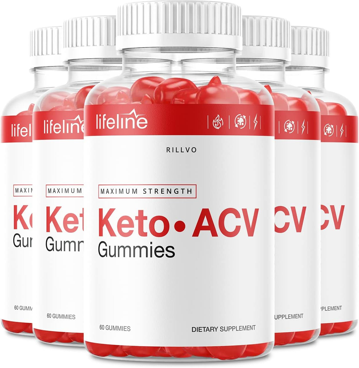 (5 Pack) Lifeline Keto Gummies - Advanced Formula Life Line Keto ACV Gummies (300 Gummies)