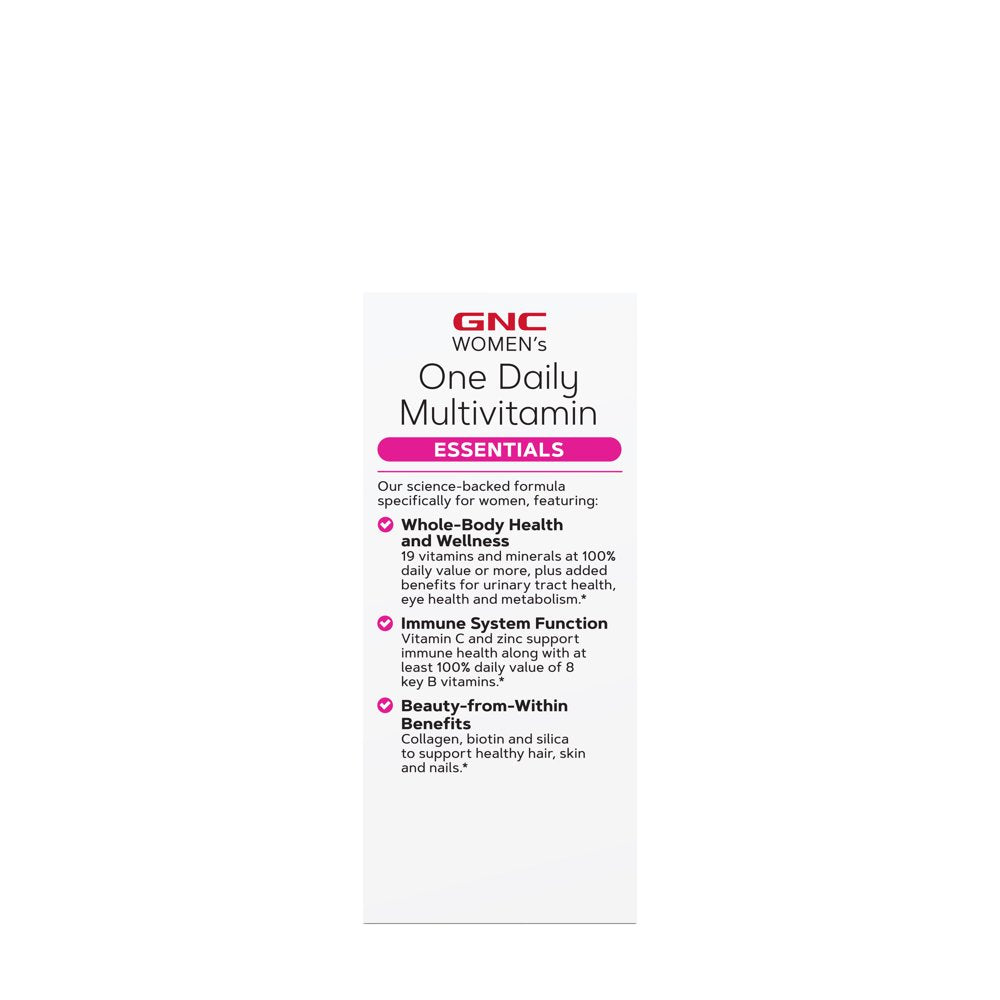 GNC Women'S One Daily Multivitamin Essentials - 60 Caplets (60 Servings)