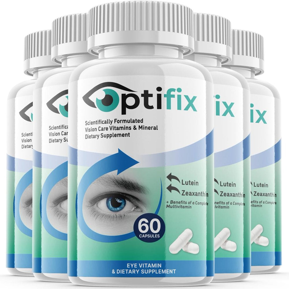 (5 Pack) Optifix - Revolutionary Advanced Vision Matrix Formula - Supports Healthy Vision - Dietary Supplement for Eyes Sight - 300 Capsules