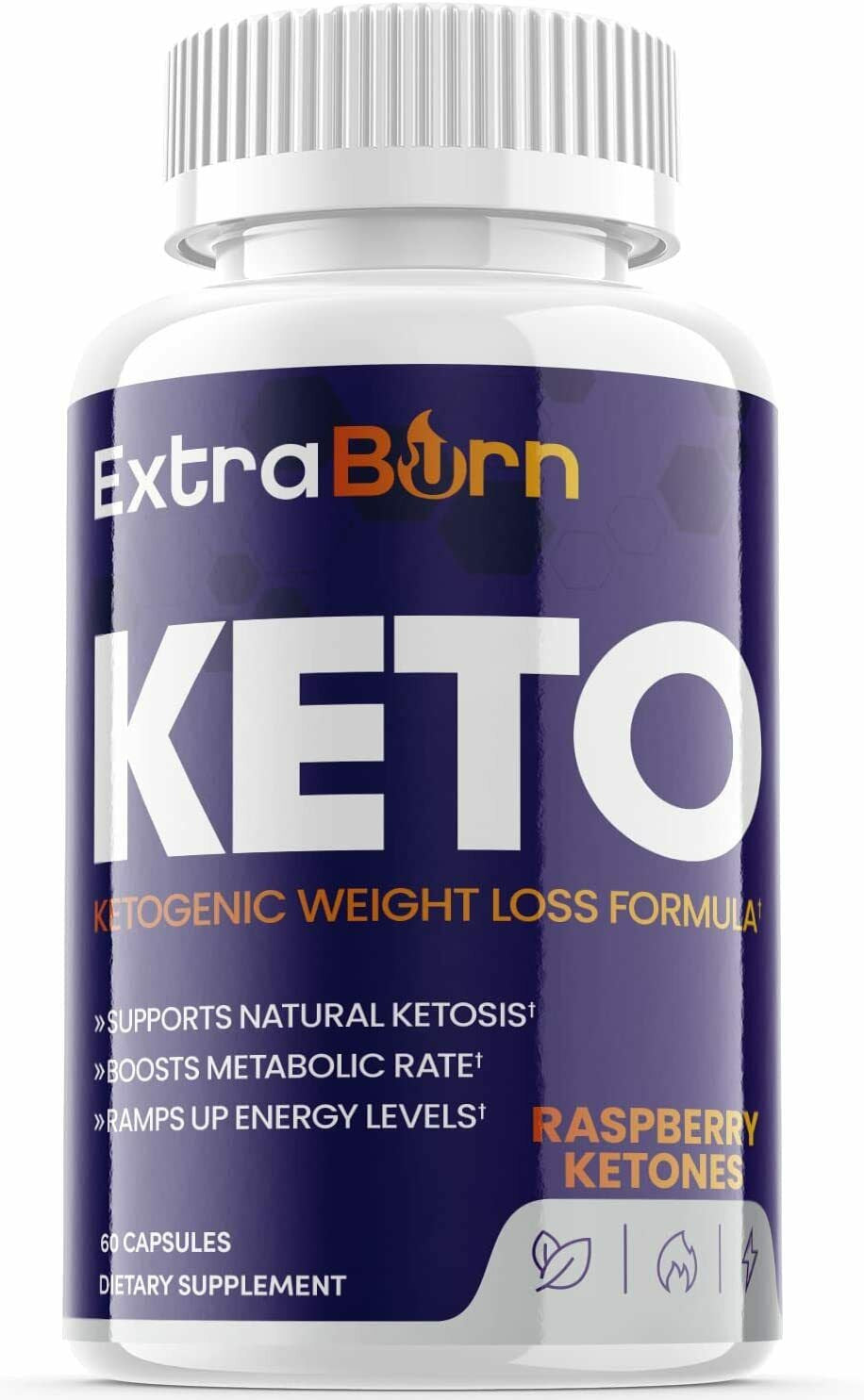 (1 Pack) Extra Burn Keto - Supplement for Weight Loss - Energy & Focus Boosting Dietary Supplements for Weight Management & Metabolism - Advanced Fat Burn Raspberry Ketones Pills - 60 Capsules