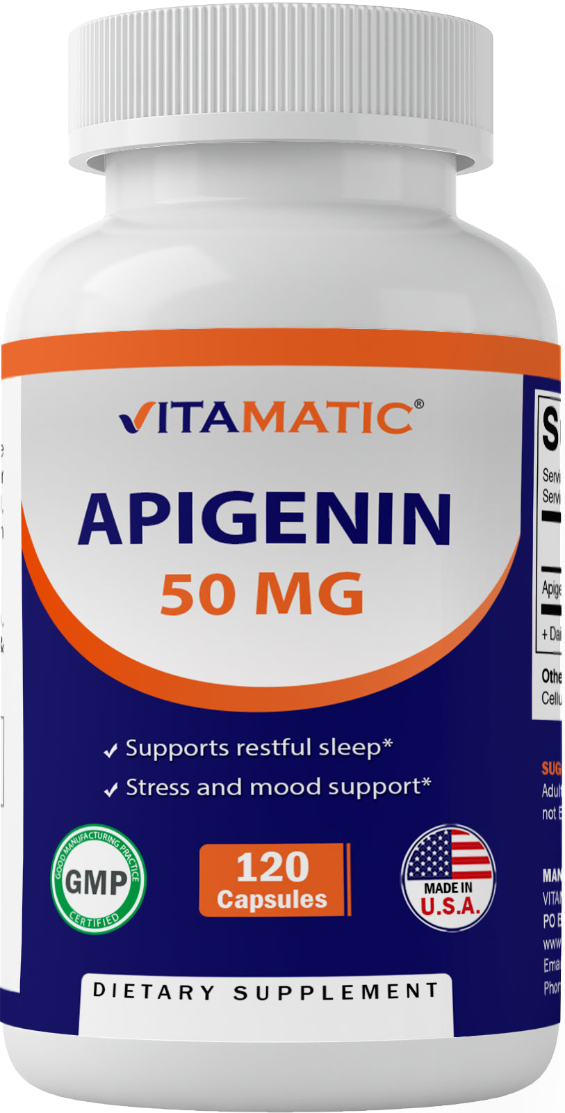 Vitamatic Apigenin 50 Mg 120 Veg Capsules