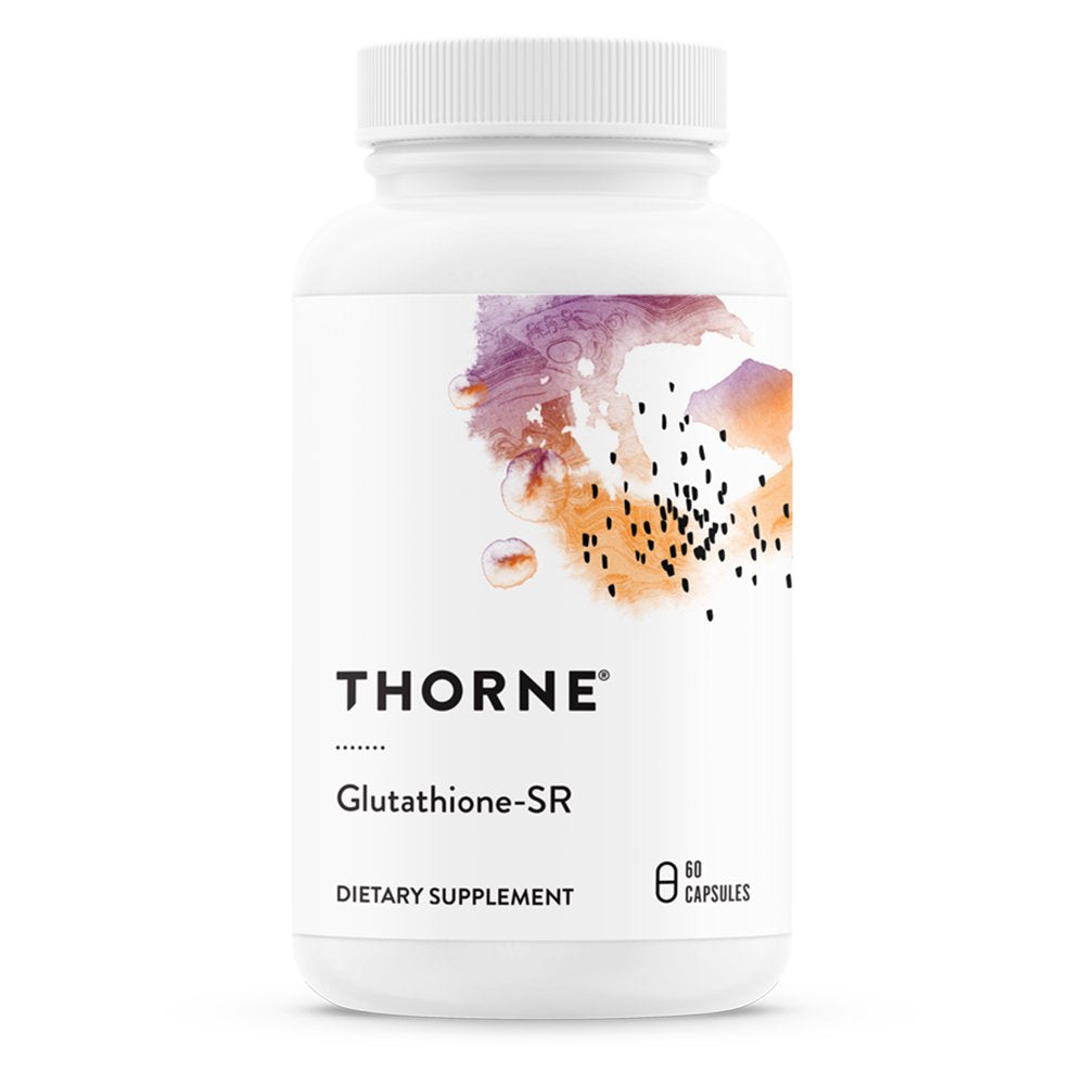 Thorne Glutathione-Sr, Sustained-Release Glutathione for Antioxidant Support, 60 Capsules