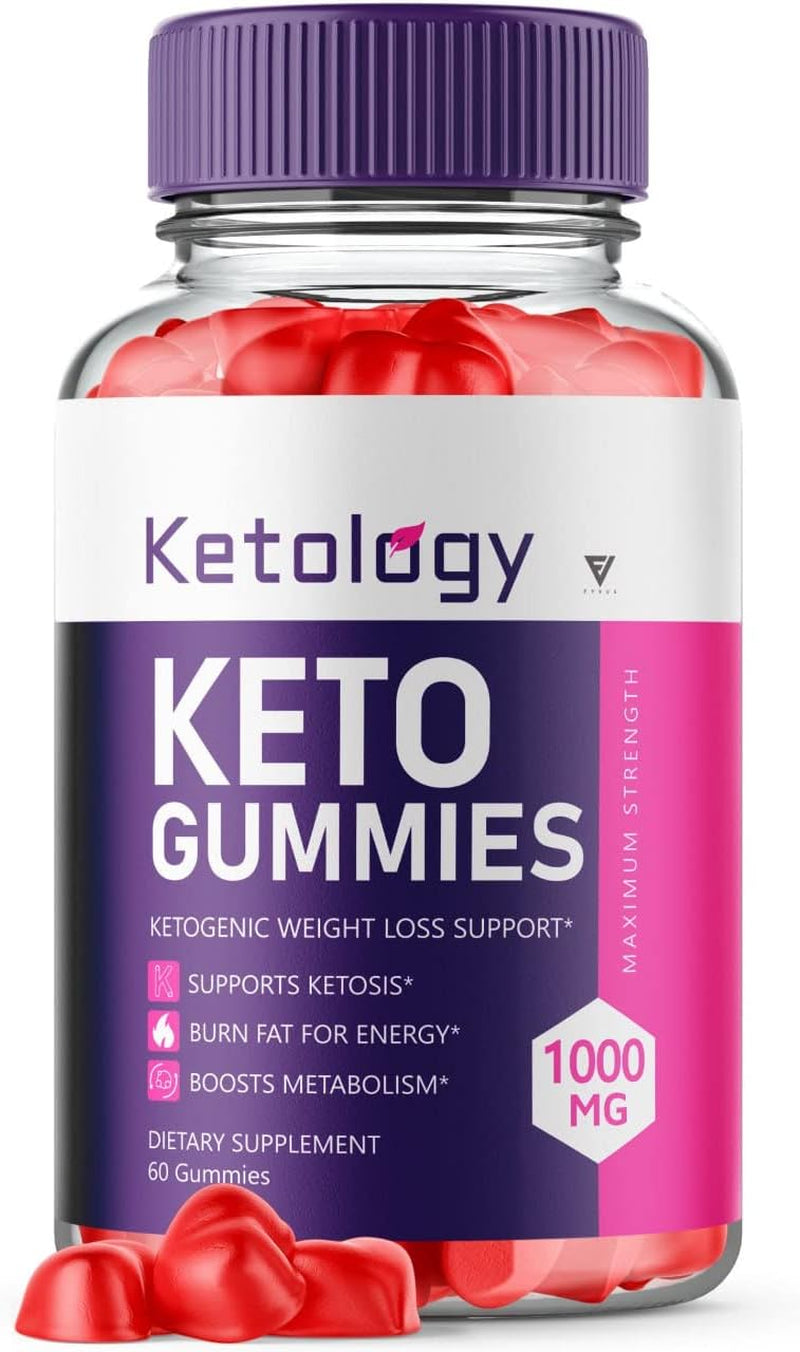 Ketology Keto ACV Gummies Advanced Weight Loss Ketosis Supplement, Ketology Keto + ACV Ketogenic Apple Cider Vinegar 525MG (60 Gummies)