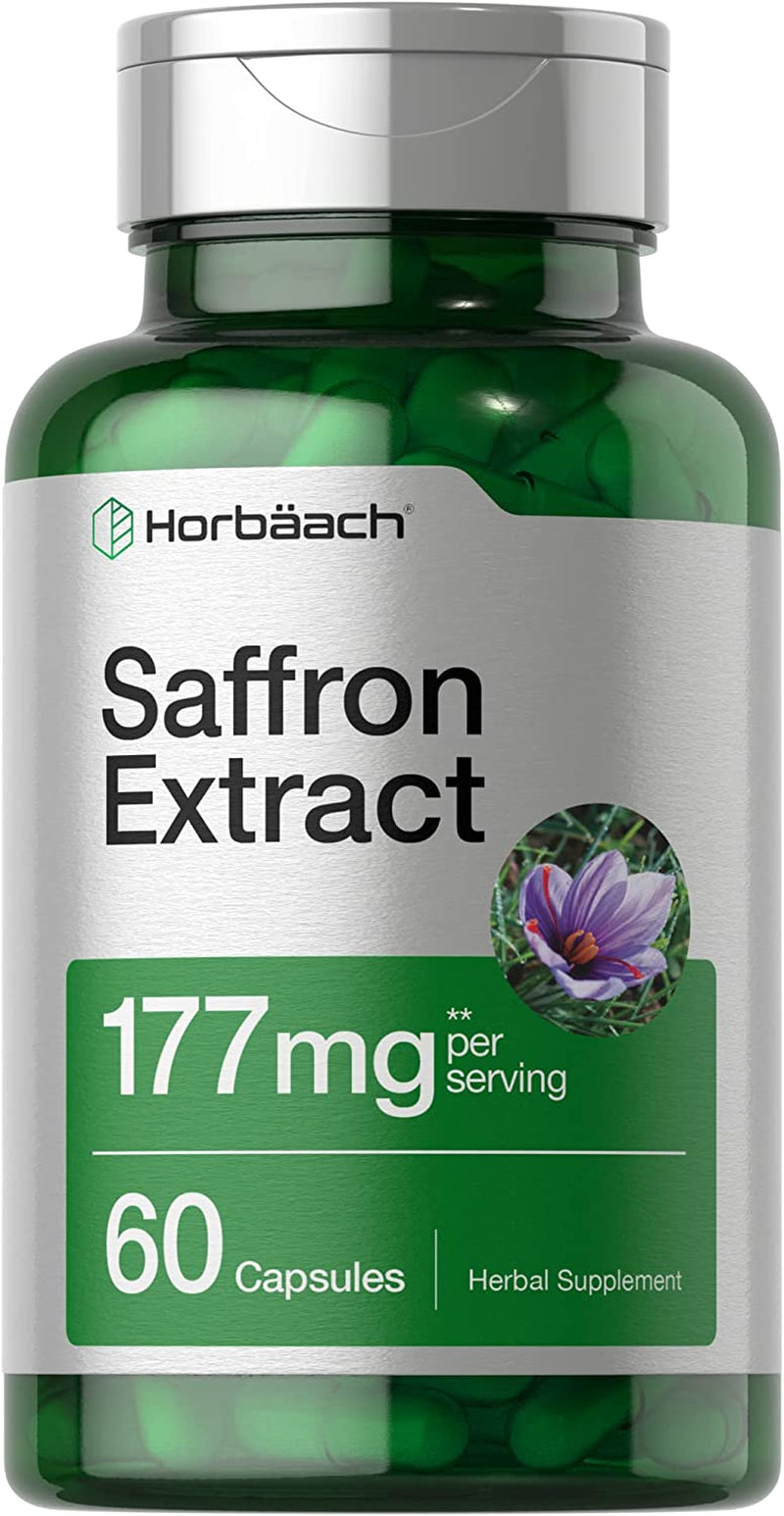 Saffron Extract Capsules 177 Mg 60 Count | Non-Gmo, Gluten Free Supplement | by Horbaach