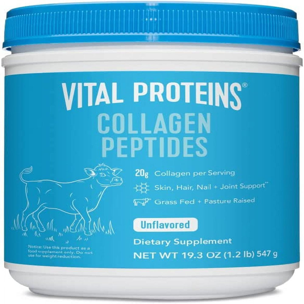 Vital Proteins Collagen Peptides Powder, Promotes Hair, Nail, Skin, Bone and Joint Health, Unflavored 19.3 OZ