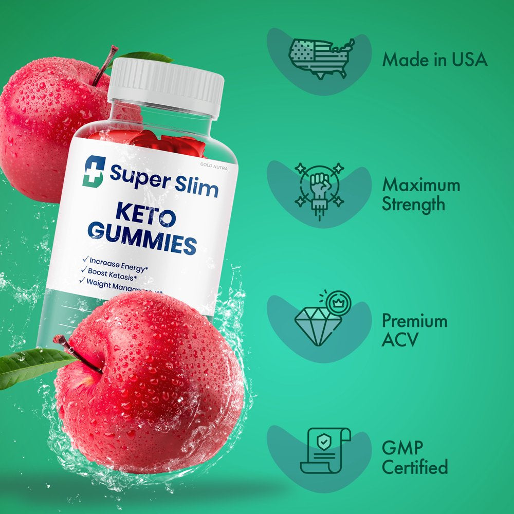 Super Slim Keto Gummies, Official Maximum Strength Apple Cider Vinegar 5 Month Supply (5 Pack)