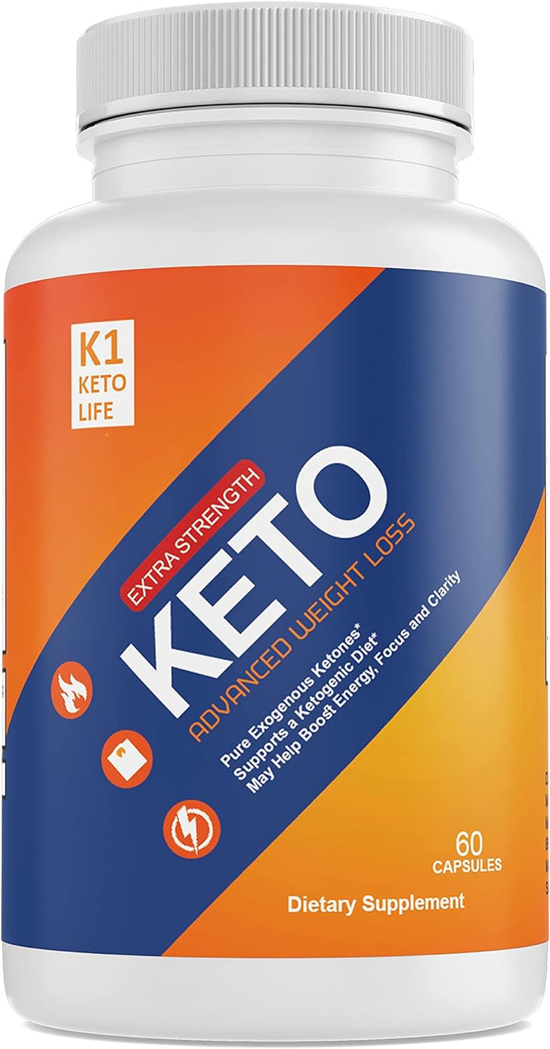 (Official) K1 Keto Life, Advanced Formula 1300Mg, Made in the USA, (1 Bottle Pack), 30 Day Supply