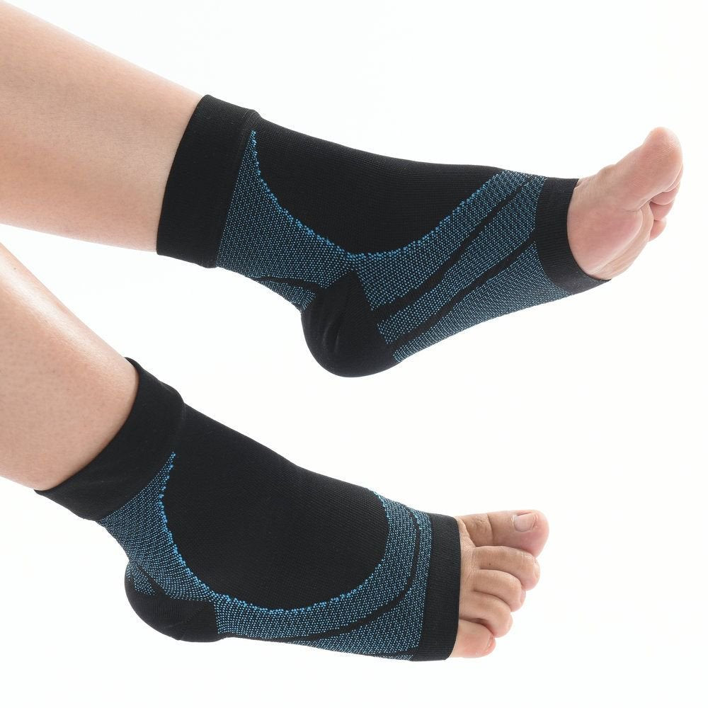 Women Men Upgraded Foot Pain Relief Elasticity Sweat Absorption Nylon Foot Protection Comprex Ankle Sleeves Neuropathy Socks Soothe Relief Compression Socks Compression Ankle Socks BLUE L