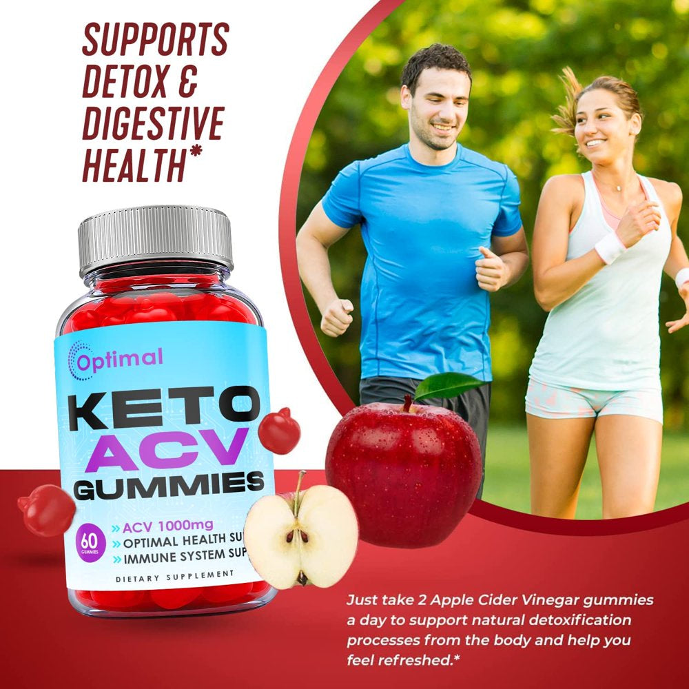 (3 Pack) Optimal Keto ACV Gummies - Supplement for Weight Loss - Energy & Focus Boosting Dietary Supplements for Weight Management & Metabolism - Fat Burn - 180 Gummies