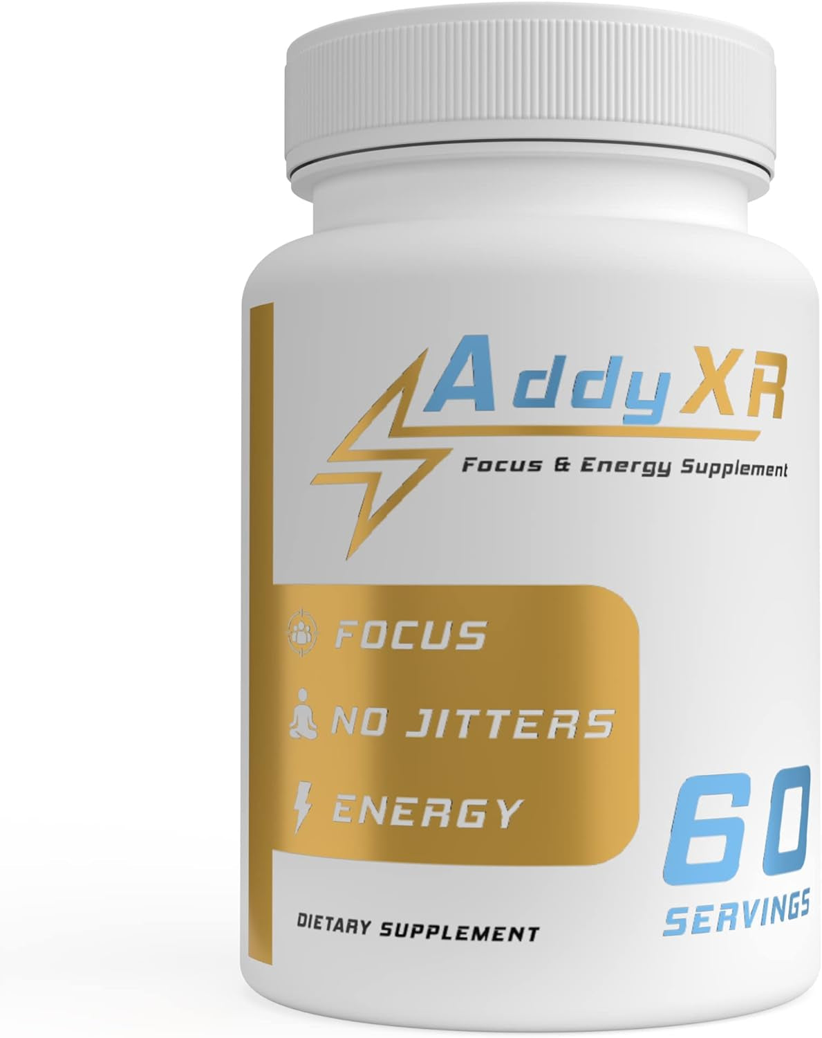 Addyxr - Focus & Energy Supplement - Brain Booster - Early Bird Morning Cocktail - Support Adderall - Focus, Energy, and Memory Support Vitamins - 60 Day Supply (60 Capsules)