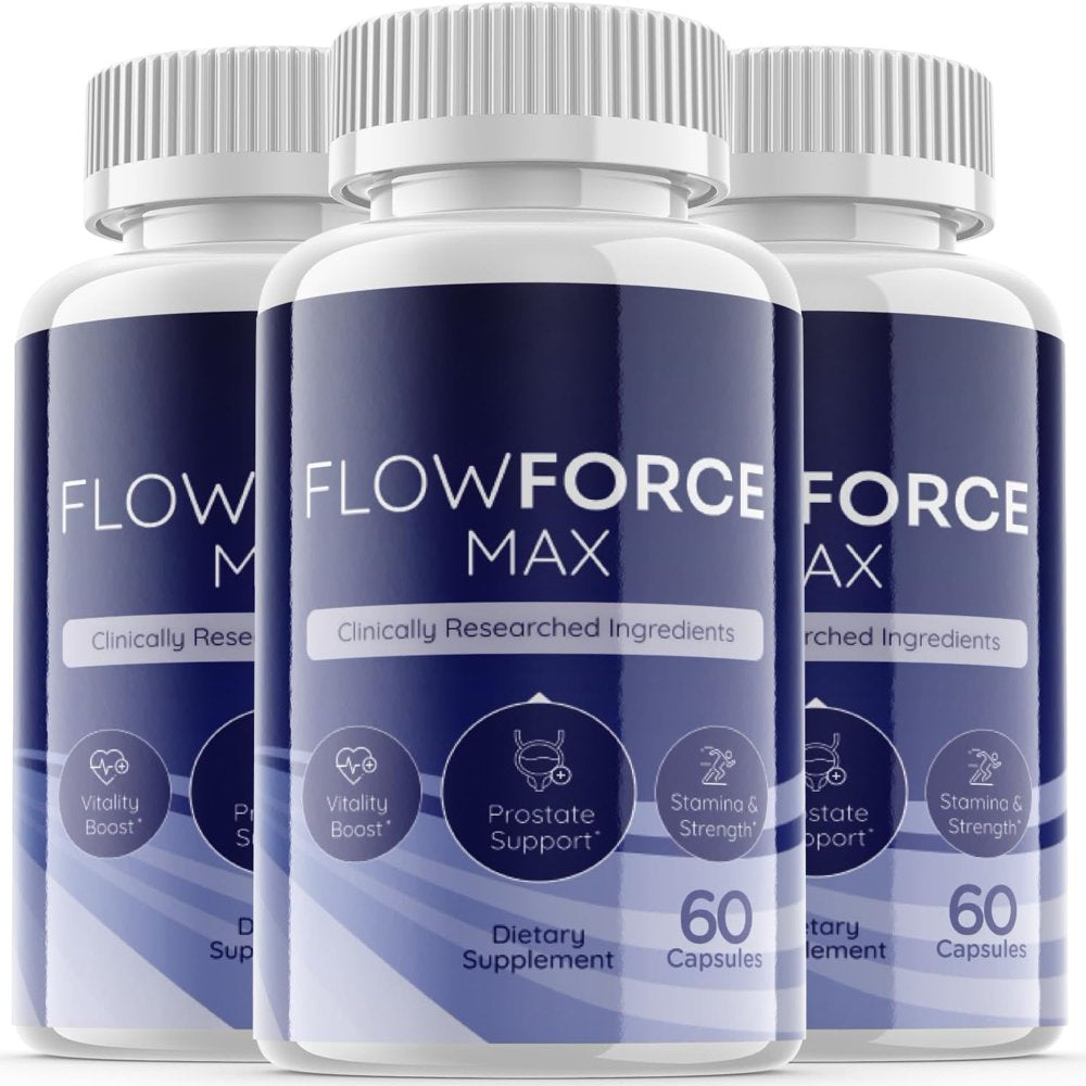 (3 Pack) Flow Force Max - Dietary Supplement - 180 Capsules