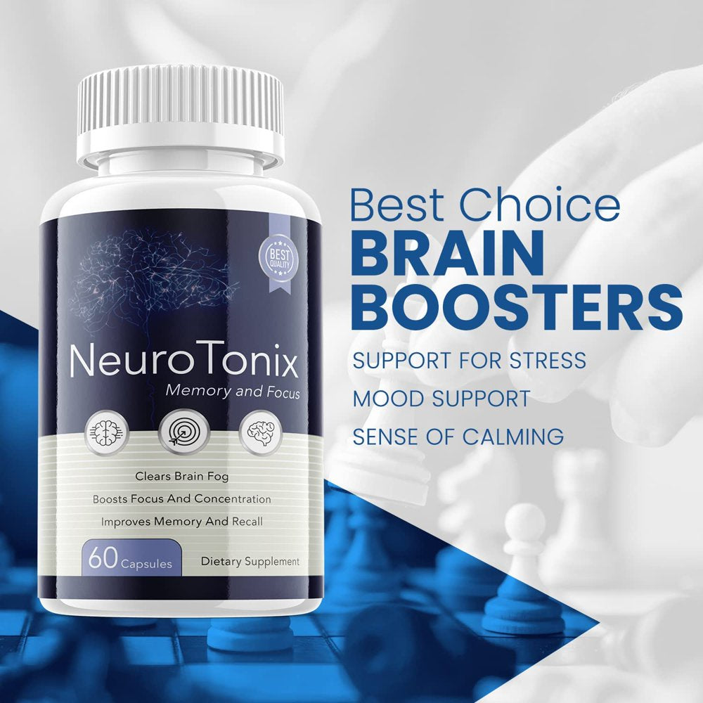 (2 Pack) Neurotonix - Neuro Tonix - Memory Booster Dietary Supplement for Focus, Memory, Clarity, & Energy - Advanced Cognitive Formula for Maximum Strength - 120 Capsules