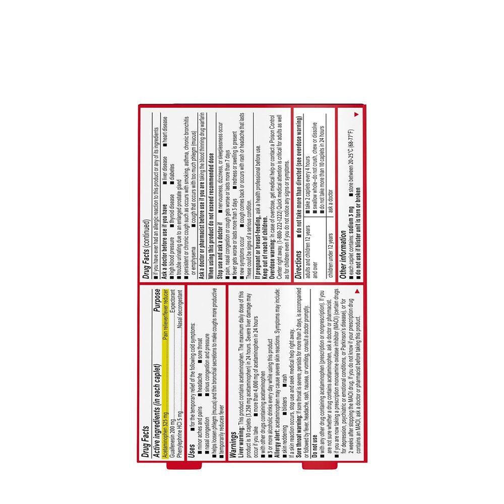 Tylenol Cold + Head Congestion Severe Medicine Caplets, 24 Ct.