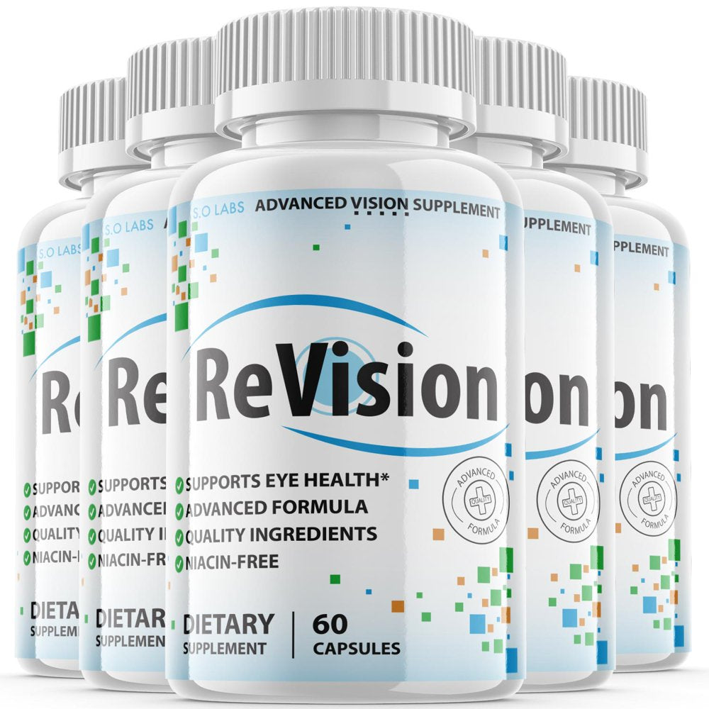 (5 Pack) Revision - New Advanced Revolutionary Eye Health Formula - Supports Healthy Vision - Supplement for Eyes Sight - 300 Capsules