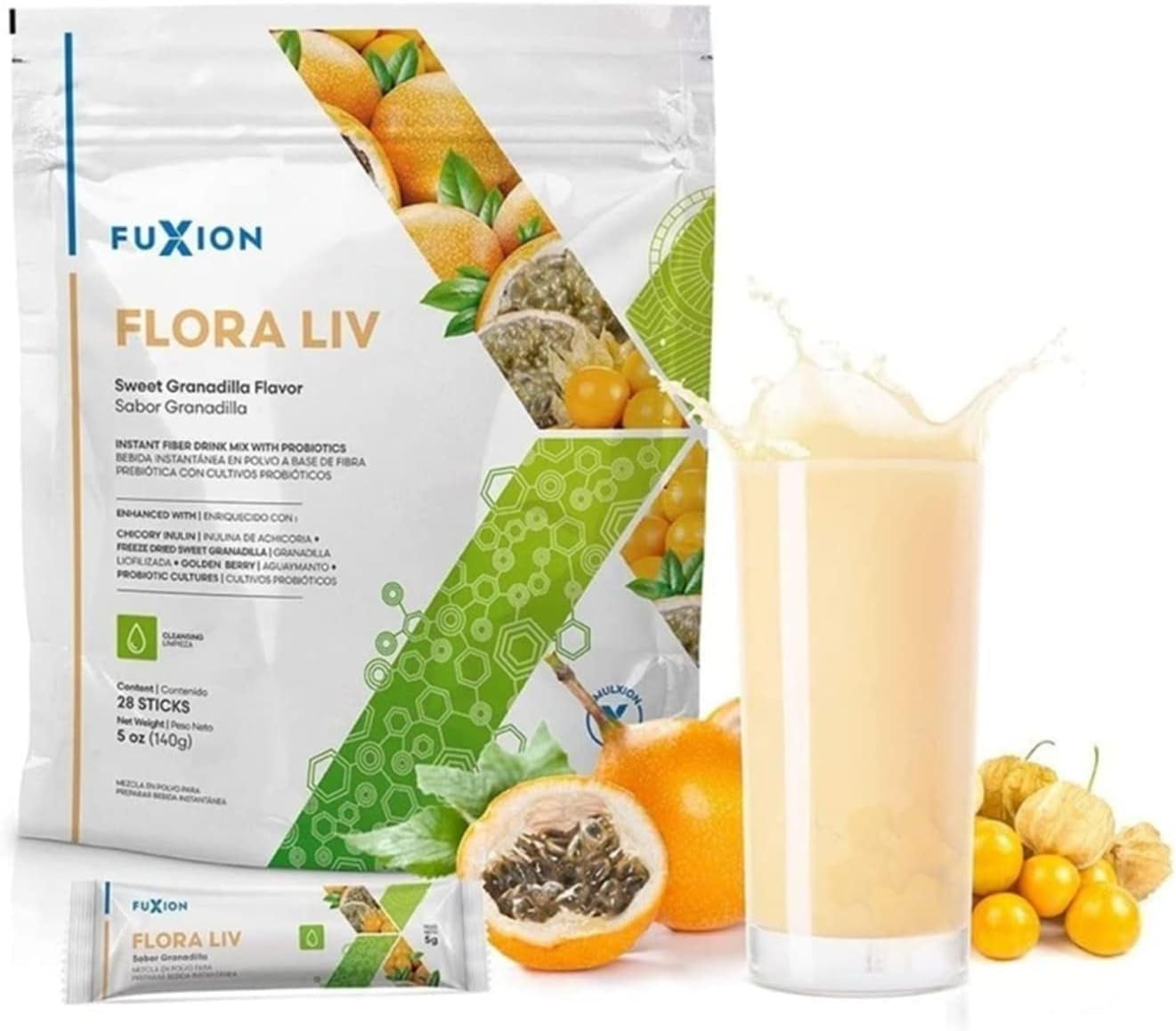 Fuxion Flora Liv,10 Billion CFU Active Live Probiotics Formulated,Probiotic Supports Healthy Prostate and Digestive Balance(Flora Liv, 28 Sticks)