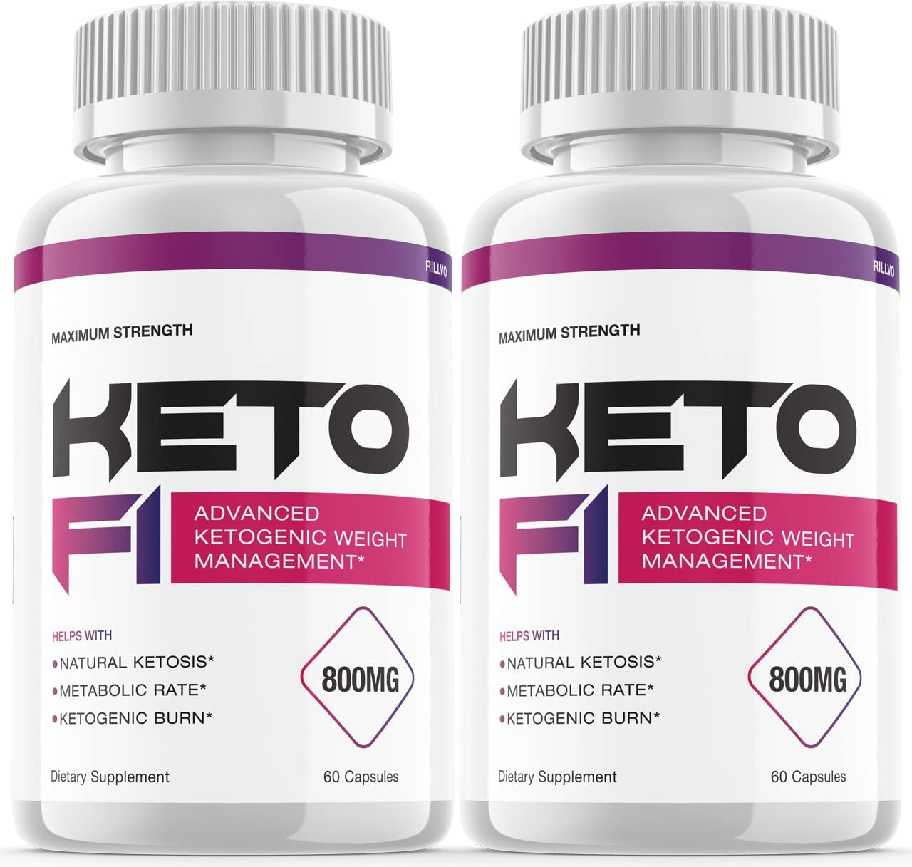 Rillvo (2 Pack) Keto F1 (120 Capsules)