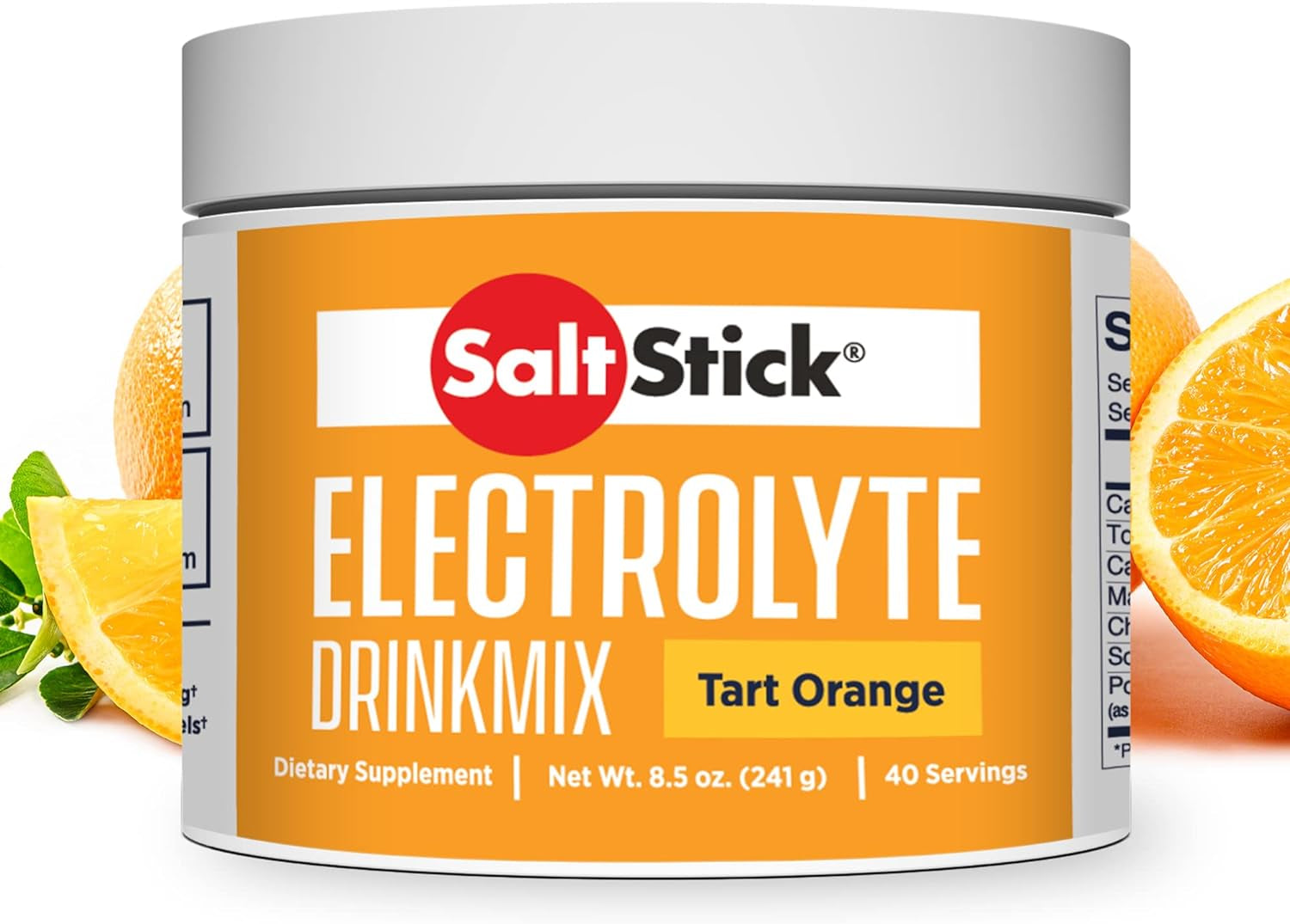 Saltstick Drinkmix Electrolyte Powder No Sugar | Sugar Free Electrolytes for Hydration | No Artificial Sweeteners | Orange | 40 Servings