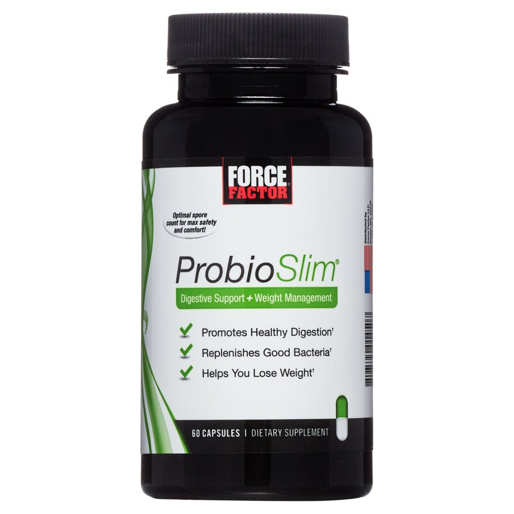 Force Factor Probioslim Probiotic and Weight Loss Supplement for Women and Men, 60 Capsules