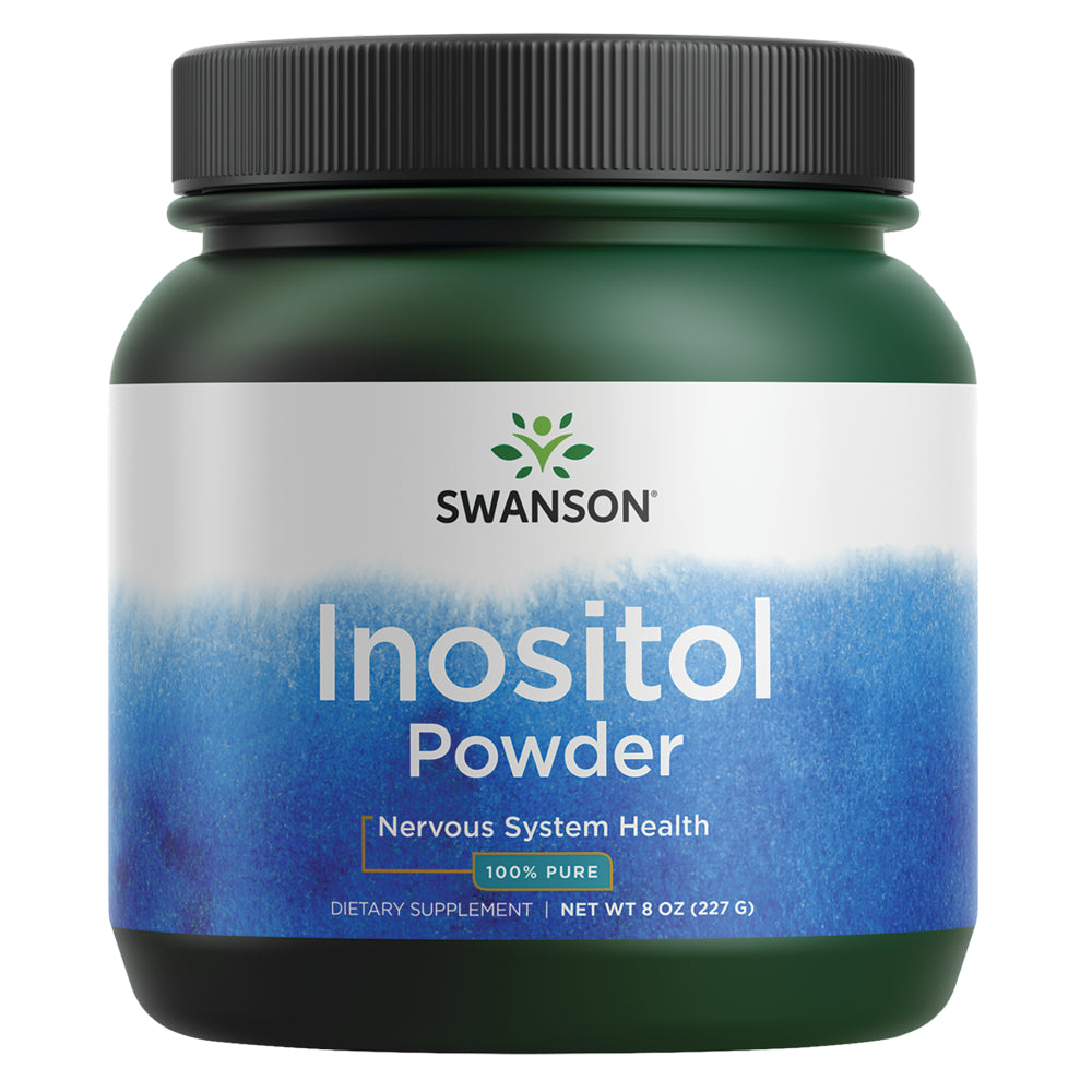 Swanson 100% Pure Inositol Powder - Natural Supplement Promoting Focus, Mental Relaxation & Mood Support - Supports Nervous System & Cellular Health - (8Oz)