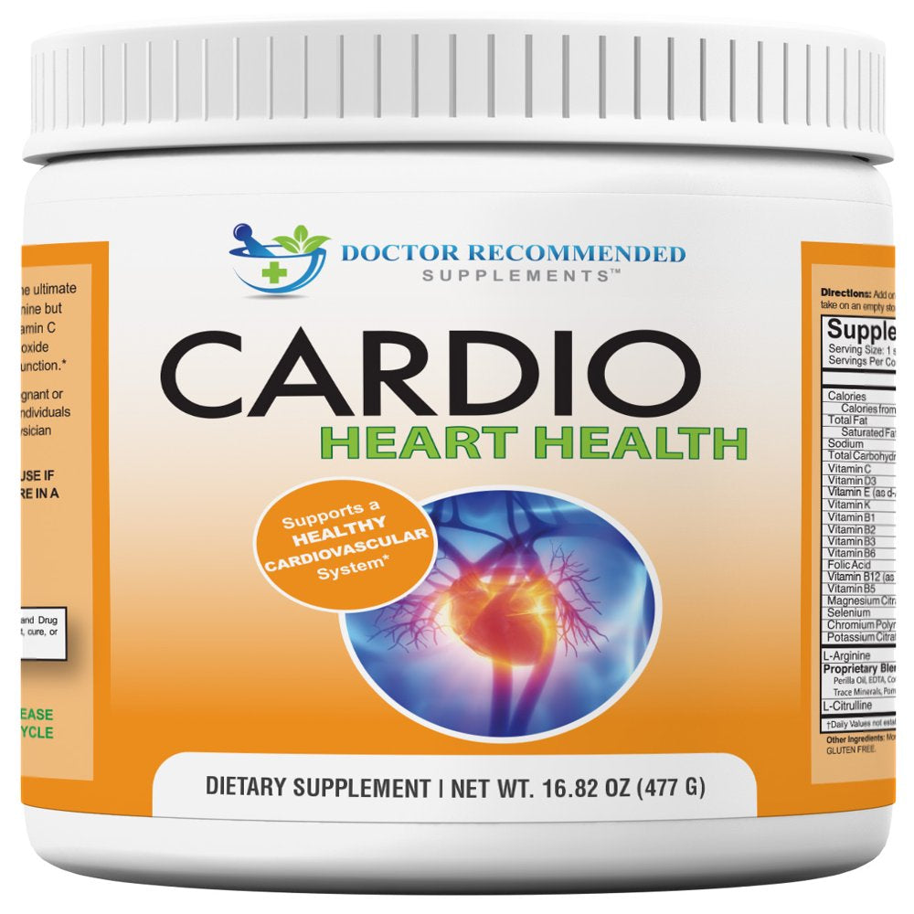 Doctor Recommended Cardio Heart Health L-Arginine Supplement with L-Citrulline & Multivitamins, 30 Servings