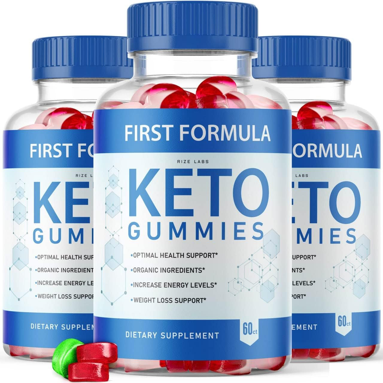 (3 Pack) First Formula Keto ACV Gummies Apple Cider Vinegar Advanced Formula Gummies (180 Gummies)