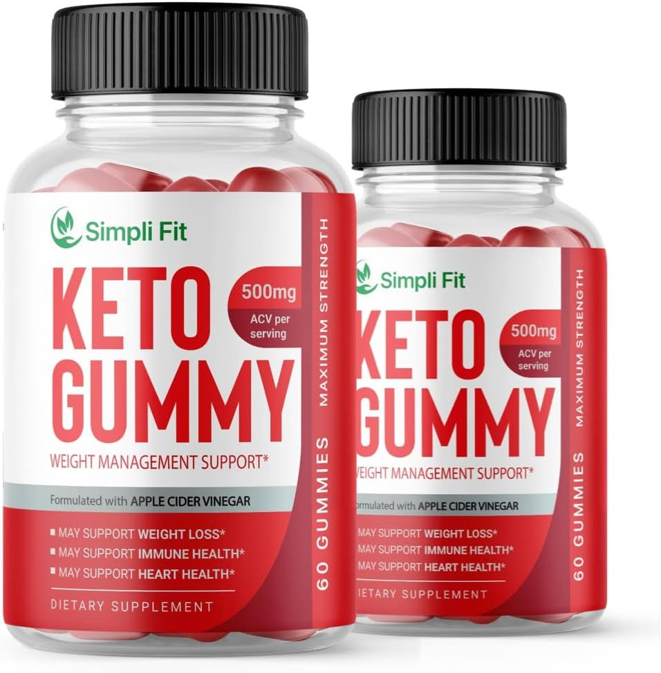 (2 Pack) Simpli Fit Ketosis Gummies, Simplifit ACV Ketos Gummies, 120 Count