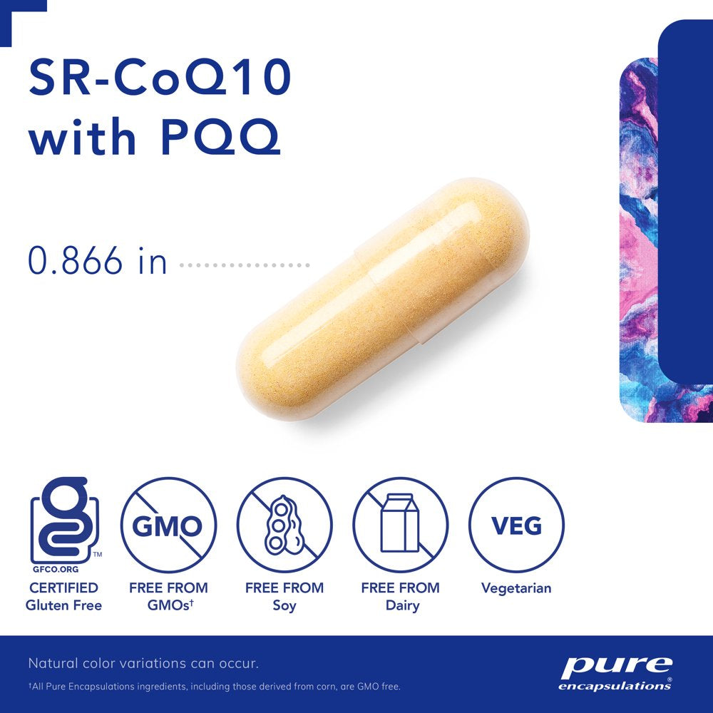 Pure Encapsulations Sr-Coq10 with PQQ | Supplement to Support Antioxidants, Cognitive, Mitochondrial, and Cardiovascular Health* | 60 Capsules