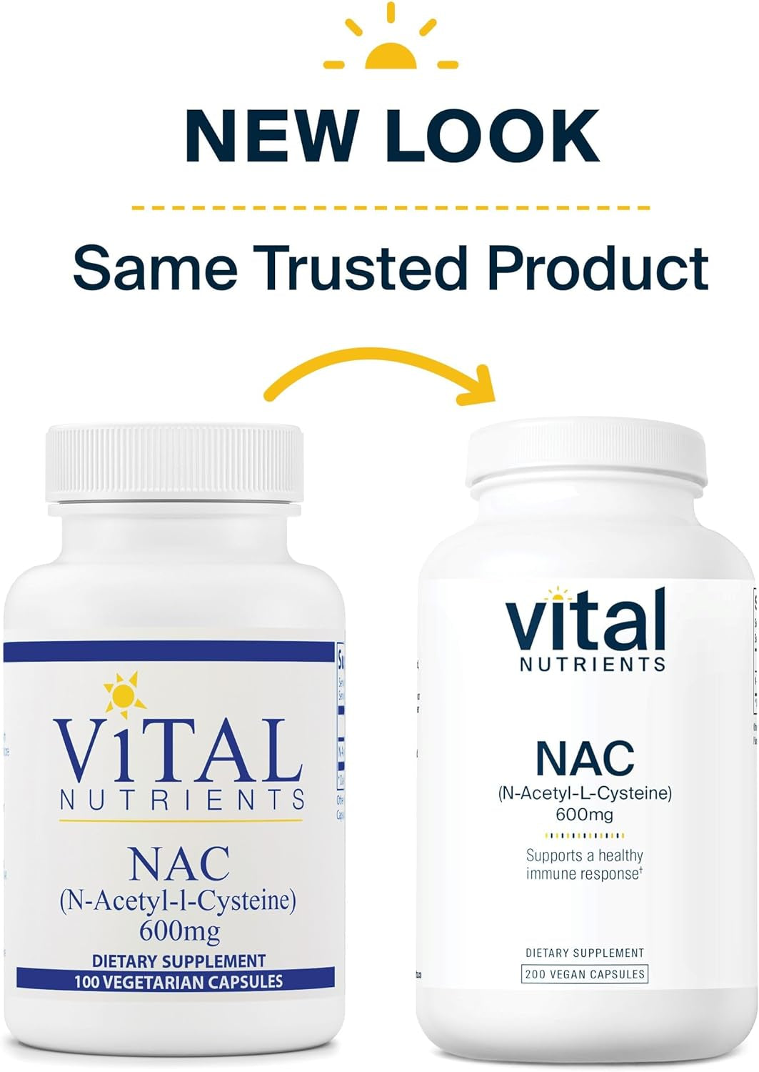 Vital Nutrients NAC | N-Acetyl Cysteine | Vegan Supplement | Supporting Sinus and Respiratory Health | 600Mg | Gluten, Dairy, and Soy Free | 200 Vegetarian Capsules