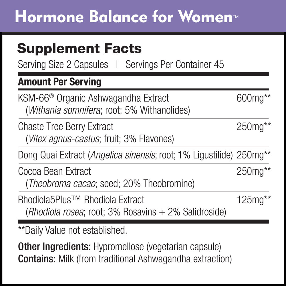 Hormone Balance for Women by Dailynutra - Natural Mood Supplement - PMS Relief and Menopause Support | Featuring Clinically Studied KSM-66 Ashwagandha (3-Pack)