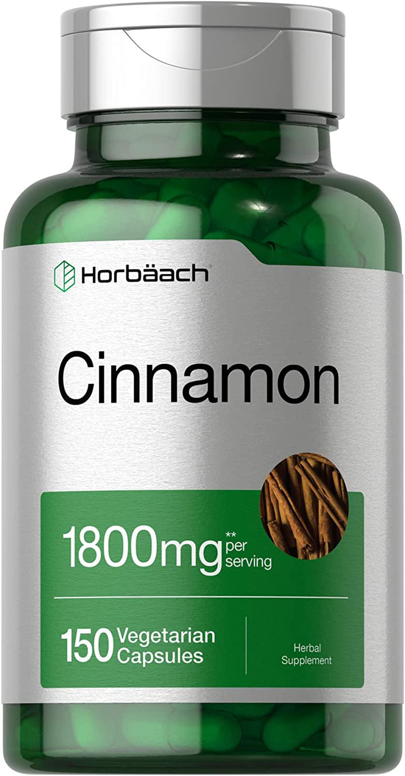 Cinnamon Supplement 1800Mg | 150 Vegetarian Capsules | by Horbaach