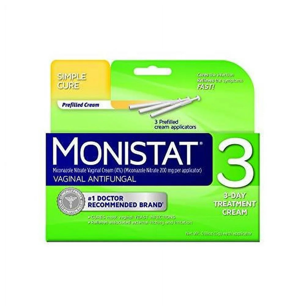 Monistat 3 Vaginal Antifungal Cream Prefilled 5Gm Applicators 3 in Each