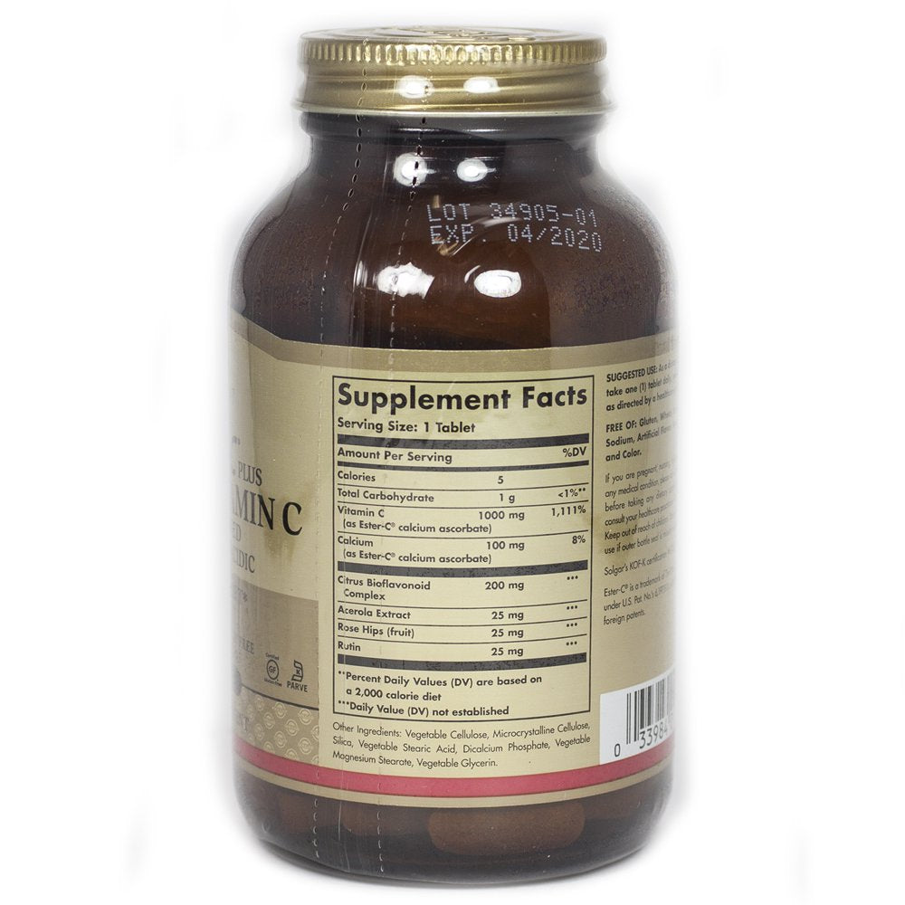 Solgar Ester-C plus 1000 Mg Vitamin C (Ester-C Ascorbate Complex) 90 Tablets