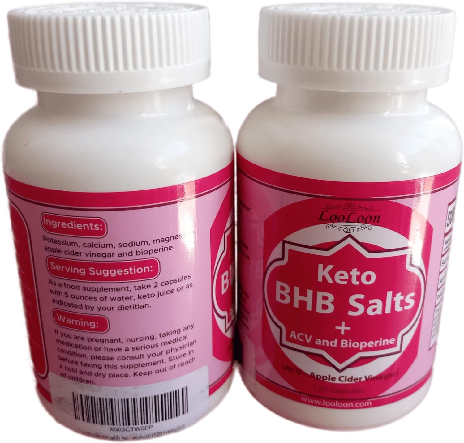 Advanced Ketosis Supplement Made of Bioperine, ACV and 4 Exogenous Ketone Salts; Apple Cider Vinegar with Bioperine and 4 Keto Salts Capsules, 120 Caps: Fast Acting Keto Bhb Salts