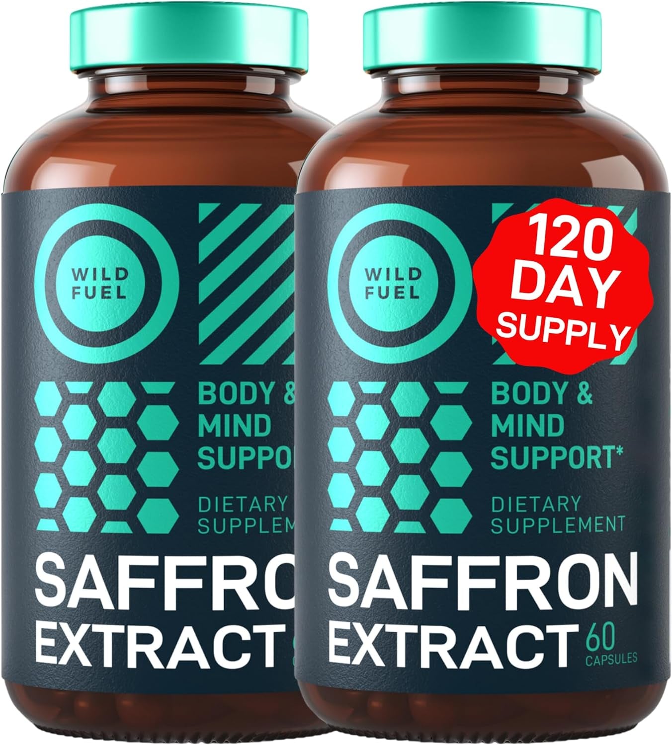 Pure Saffron Extract Antioxidants Supplement - Eye Health, Energy and Mood Support Happy Saffron - 0.3% Safranal 88.5Mg Organic Saffron Supplements -120 Day Gluten-Free, Non-Gmo Vegan Saffron Capsules