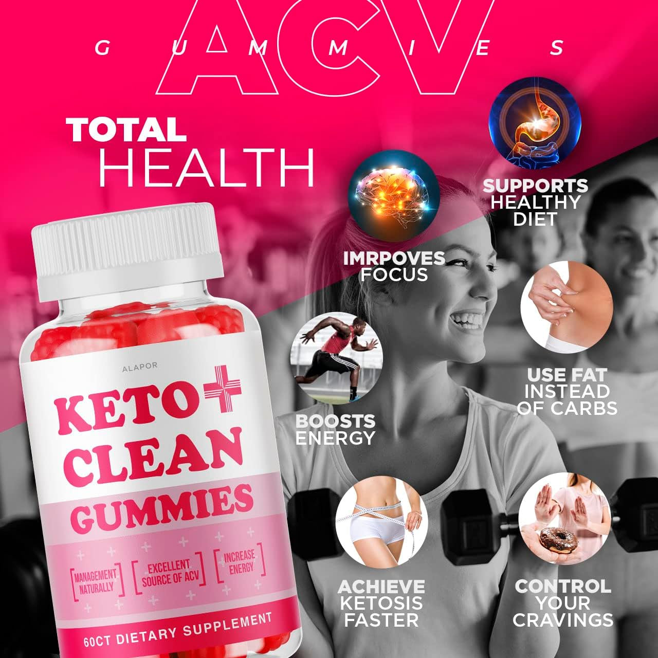 (2 Pack) Keto plus Clean Gummies - New Keto plus Clean ACV Gummies, Advanced Ketoplus Clean Gummies, Ketoclean plus Gummies, Keto Clean +, Ketoplus ACV, Keto plus Clean Gummy S for 60 Days Supply.