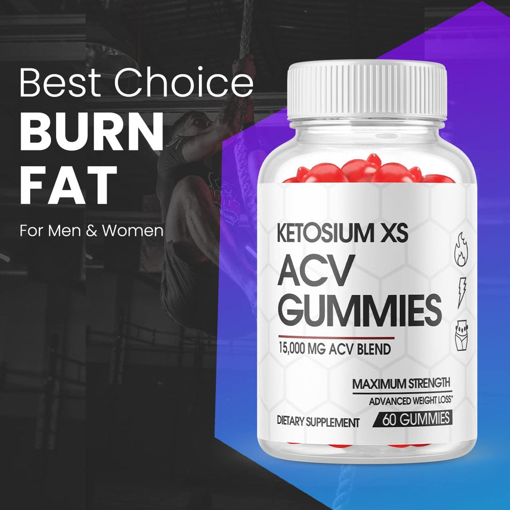 (1 Pack) Ketosium XS ACV Gummies - Supplement for Weight Loss - Energy & Focus Boosting Dietary Supplements for Weight Management & Metabolism - Fat Burn - 60 Gummies