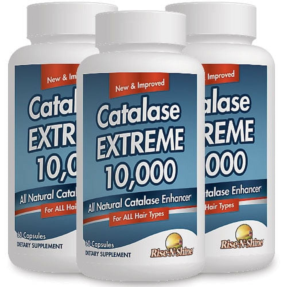 Rise-N-Shine Catalase Extreme 10,000 IU with Saw Palmetto, Biotin, Unisex Hair Supplement, 3 Pack