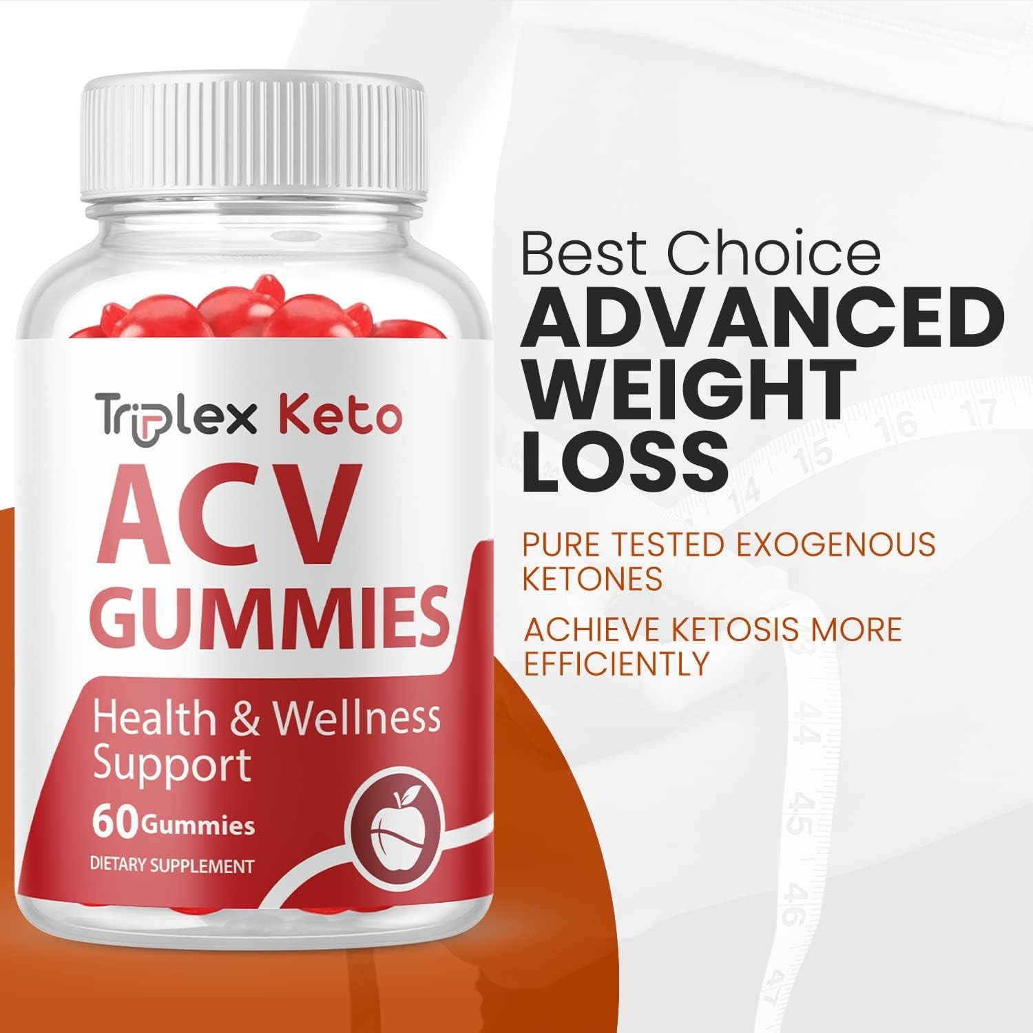 Triplex Keto ACV Gummies, Triplex Keto Gummies (1 Pack)