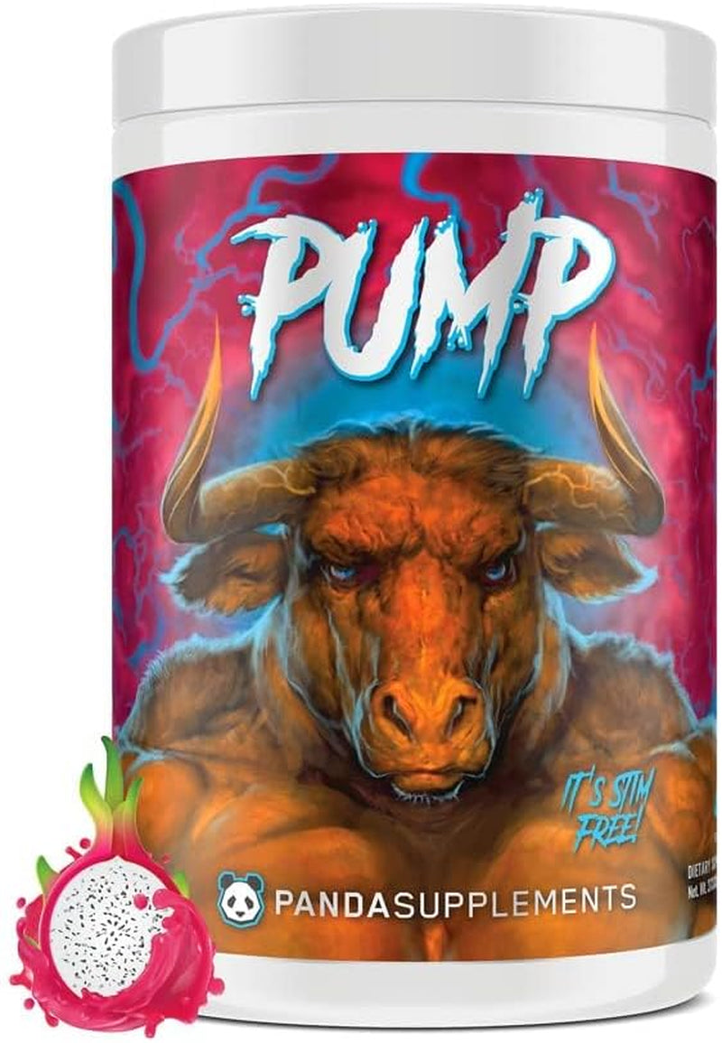 Underground Bio Labs Panda Supps Pump, Pre-Workout, No-Clump Formula W/10G L-Citrulline Malate, Alpha GPC, Lions Mane,Cognatiq™,Vasodrive-Ap® 40 Scoops (Rainbow Dragonfruit)