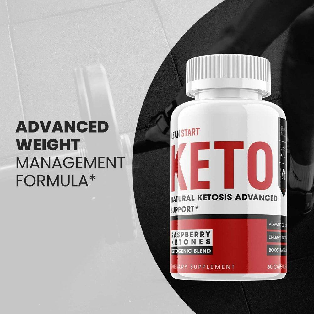 (1 Pack) Lean Start Keto - Supplement for Weight Loss - Energy & Focus Boosting Dietary Supplements for Weight Management & Metabolism - Advanced Fat Burn Raspberry Ketones Pills - 60 Capsules