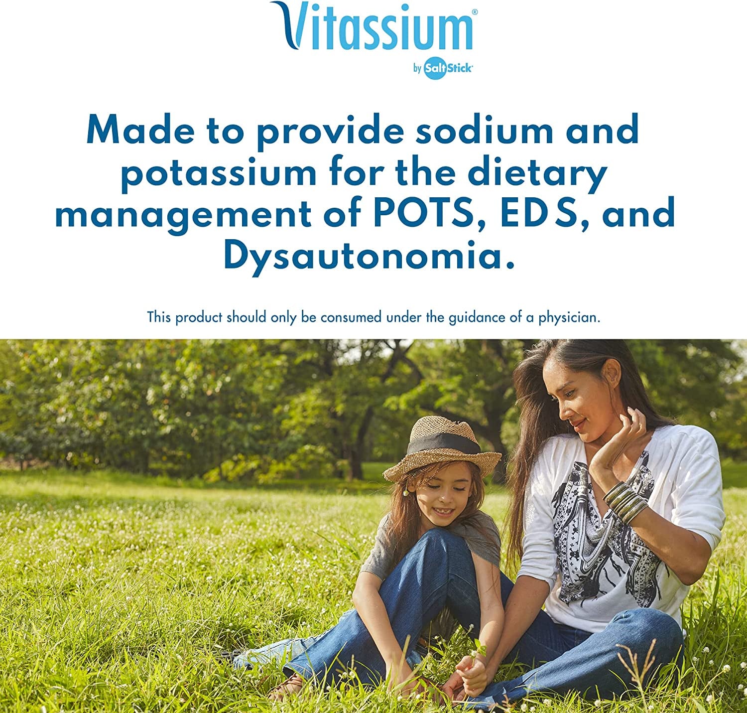 Vitassium Drinkmix - Ready-To-Mix Electrolyte Powder for POTS Syndrome Support (500Mg Sodium & 100Mg Potassium) - Vegan, Gluten & Allergen Free - Pink Lemonade - 35 Servings per Tub