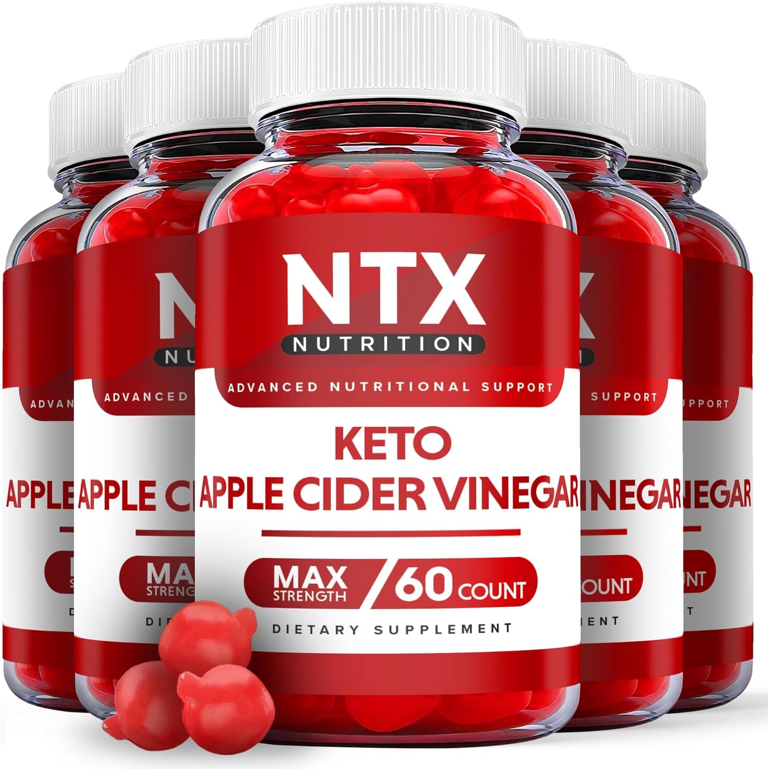 (5 Pack) NTX Keto Gummies - NTX Keto Gummies with Apple Cider Vinegar, Vitamin B12, NTX Keto ACV Gummy S , NTX Keto Gummys Advanced Formula Supplement Gummies (300 Gummies)