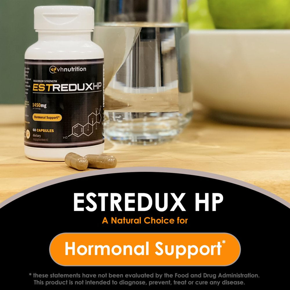 VH Nutrition ESTREDUX HP Estrogen Blocker for Men* | 1450Mg of Maximum Strength Hormone Support W/ DIM, Tongkat Ali, Ashwagandha | 60 Capsules